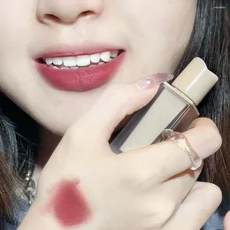 Lip Gloss Chestnut Glato Rosa Líquido Matte Lipstick Veludo à prova d'água Lama duradoura Red Red Rouge Cosméticos Torneira Nude L0K3