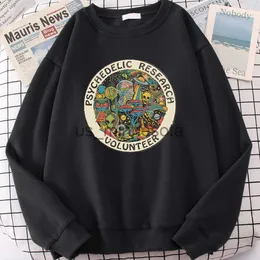 Mens hoodies tröjor psykedelisk forskning volontär färgglada retro tryck man hoody vintage mode långa ärmar bekväma kläder män svett