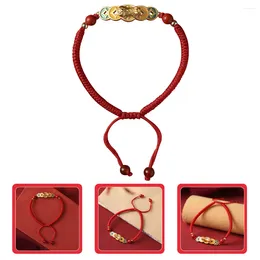 Charm Bracelets handgefertigtes Frauen Handgelenk Seilzubehör Münzgewebekordel Red Friendship Schmuck Schmuck