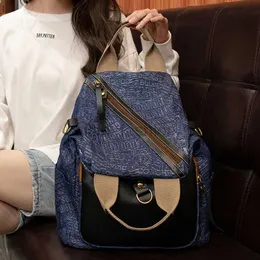 рюкзак 2022 Женский холст ретро -элитный дизайнерский дизайнерский мешок мешок Sac A Travel Mochilas Girls 'School Caitlin_fashion_bags