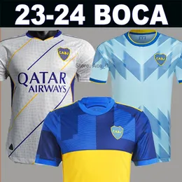 23 24 Boca Juniors Cavani Soccer Jerseys Janson Zeballos 2023 2024 Benedetto Maradona Medina Varela HORE THIRD SPECIAL WHITE SHITOLooth Shirt Men Kid Kit