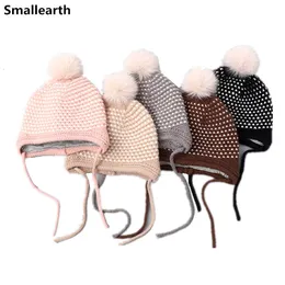 Beanie Skull Caps Baby Hat for Girls Boys boys curage nited beanies with Winter warm Children ear Protection Toddler Kids Earflap 230818