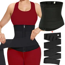 Waist Tummy Shaper Zipper Waist Trainer Trimmer Corset Women Slimming Sheath Flat Belly Snatch Me Up Bandage Wrap Fitness Girdle Detachable Belt 230818