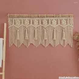 タペストリーマクラメドアカーテンタペストリーハンドメイドコットンロープボヘミアアートベッドサイドウォーリングハンギー自由hoho装飾