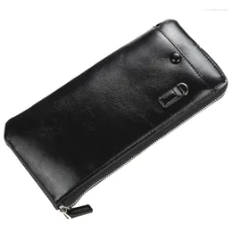 Wallets DIKEDAKU Baellerry Mens Long Wallet Multifunction Ultra-thin Zipper Mobile Phone Bag Korean Version Of Foreign Trade Handbag