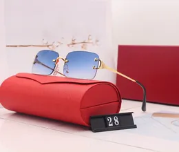 2020 NOVA Luxur de alta qualidade Classic Pilot Sunglasses Brand Fashion Moda Menina Mulher Sol óculos Eyewear Metal Glass Lentes EDTZHZTS