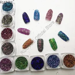 Nail Glitter 9Colors Chameleon Glitter Mixed Metallic Luster 0,4 mm Hexagon Shape Dust Nail Art för Craft Makeup FacePainting DIY Accessories 230818