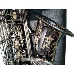 Tyskland JK SX90R Keilwerth Saxophone Alto Black Nickel Silver Alloy Alto Sax Mässing Musikinstrument med Case Mouthpiece Copy