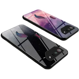 Für ROG Phone 7 Hüllen dünne schlanke Sternenhimmel -Temperierte Glasabdeckung für Asus Zenfone Max Pro M1 ZB602KL ZB601KL ZB631KL ROG5 6 Funda