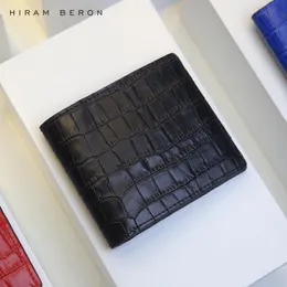 Portfele Hiram Beron Spersonalizowany włoski wzór krokodyla skórzany portfel Portfel Produkt Produkt Produkt dla mężczyzny Dropship