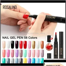 Nail Gel One Step Polish Pen 5Ml 58 Colors Soak Off Top White Brush Nails Art Semi Permanent Uv Hybrid Ky0Ru 8F4Ye Drop Delivery Healt Dhts5