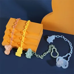 Clip per ciuccio per bambini Colori solidi Animali in stile PP PP Baby Pacifier Clip di sicurezza Anti Drop Pacifier Chain