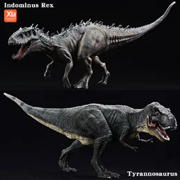 アクションおもちゃのフィギュアジュラシック恐竜t-rexモササウルスヴェロキラプトルモデルアクションフィギュア動物装飾収集ハロウィーンギフトキッズおもちゃ230818