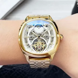 Designer watch octagonal shell series Exquisite and versatile transparent dial men and women automatic mechanical watch couple gift 42mm