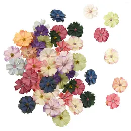 Dekorative Blumen 50pcs gemischte künstliche Kopfblumenhandwerk Faux Blumenköpfe für Innen- und Outdoor -Ehe Hochzeitsdekoration DIY Handwerk