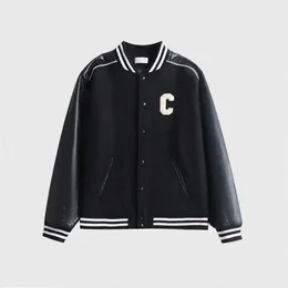 Designer -Mens -Jacken CE 2022 Wolle gemischt Lederhülse Baseball Uniform Lose Hip Hop Mode Coat Tops T984#