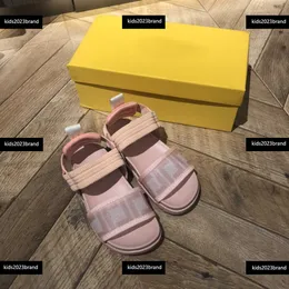 Sommerfrische rosa Kinderschuhe, Designer-Baby-Sandalen, Mädchen-Hausschuhe, Kontrast-Design, Selbstkostenpreis, Box-Verpackung, Kindergröße 26–35