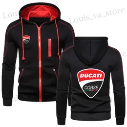 Ducati Printing Fashion 2023 New Men's Solid Color Tracksuit Hoodies عالية الجودة الترفيهية الكلاسيكية الكلاسيكية معطف Sweatshirts T230819