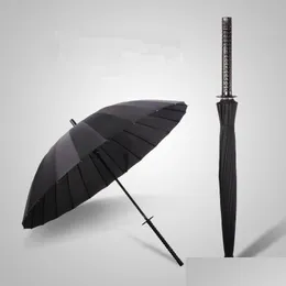 Umbrellas Creative Man Hand Handle Samurai Ninja Spada ombrello giapponese Ninja Grande Sun Portprooff del sole pioggia a goccia dritta dropive dhccf DHCCF