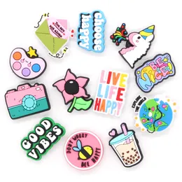 Shoe Parts Accessories 1Pc Cute Cartoon Vsco Charms Buckles Decoration Fit For Garden Sandals Kids Favors Party Gifts Clog Jibz Deco Otmy9