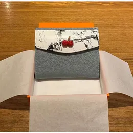Projektant Ho Lady Tourse Lychee Drukuj solidny kolor torebka długi wysoki wygląd kompaktowy uchwyt wysoko wyglądowy Portfel karty kredytowej z torbą na kartę pudełkową