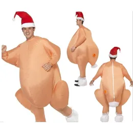 Inflatable Roast Turkey Costume Halloween Chicken For Adults Inflatable Christmas Fancy Dress Mascot Costume Clothing