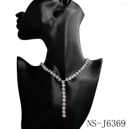 Nakrycia głowy Rose Gold Kolor Kryształ Naszyjnik Wedding Wedding Akcesoria Bride Biżuteria Rhinestone Bridal For Women Prezent Świąt Bożego Narodzenia