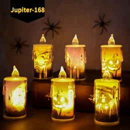 Other Event Party Supplies Halloween LED Candle Lights Horror Ghost Pumpkin Castle Hallowen Decoration Hanted House Props Outdoor Ornaments 230818