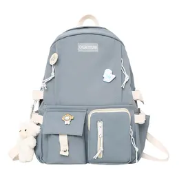 School Bag Backpack Korean Style Teenage Girls High Backpacks Rucksack Nylon Student Shoulder Schoolbag 2023 Boys Mochila 230818