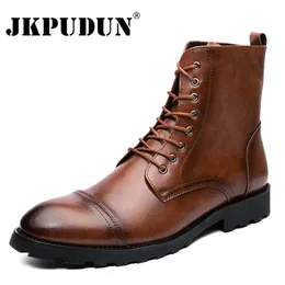 Boots Luxury Men Business Designer Men's Ankle Högkvalitativ för kontorsformella klänningsskor plus storlek 3848 230818