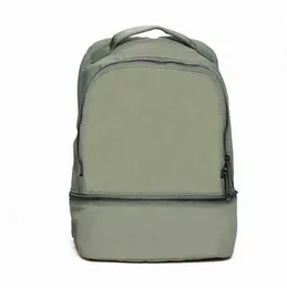 디자이너 16colors Lulu Backpack 여성 Lulu 학생 학교 주머니 가방 여성 요가 스포츠 여행 나일론 트랙 남성 Lululemens 경량 배낭