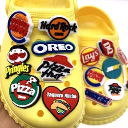 Shoe Parts Accessories Selling Food Logo Shoes Charms For Kids Party Gifts Diy Hole Slipper Accessoires Pizza Clog Decor Buckle Deco Otho1