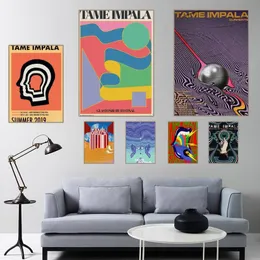 Naklejki ścienne Tame Impala Psychedeliczny plakat plakat płócienne malowanie Zdjęcia Decor Home Decor 230818