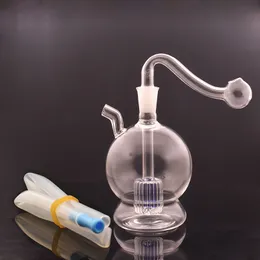 2pcs Globus Orb Glassölbrenner Bong Bubbler mit Matrix -Perkolator Recycler Öl -Rig -Aschokatcher Bong mit 10 mm männlicher Glasölbrennerrohr und Schlauch
