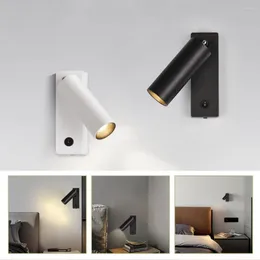 Lampada a parete Luci a punto nordico a led per camera da letto accanto al soggiorno el moderno testiera pieghevole di rotazione lettura riflettici