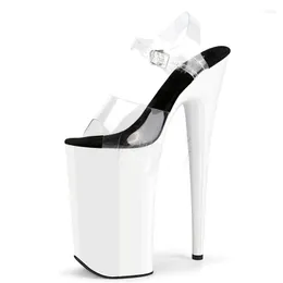 샌들 laijianjinxia cm 인치 PVC 상위 섹시한 이국적인 여자의 하이힐 플랫폼 파티 폴 댄스 댄스 신발