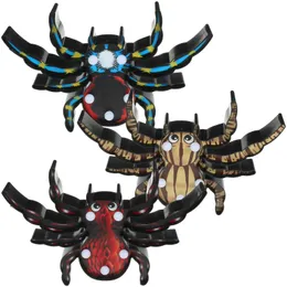 Oggetti decorativi Figurine 3pcs Halloween Spider Lampada Tavola Forma Decorazione di luce 230818