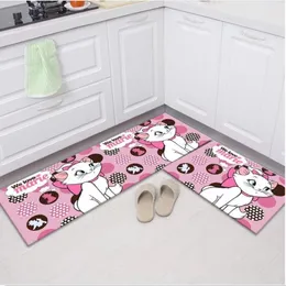 Top Quality Cat Cartoon Printed Bathroom Kitchen Doormat Carpets Area Rug Floor Mats Non-Slip Tapete Mattress Door Mat for Living Room 20230820A08