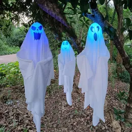 Andra evenemangsfestleveranser 3PCSSet Halloween Ghost Hanging Light 236Ich Tree Window Wall Ornament skrämmande med LED -lampor Dekoration PR 230818