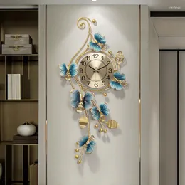 Wanduhren Uhr Kreative Schmetterling Luxusatmosphäre Kunst Restaurant Wohnzimmer Dekoration Persönlichkeit Stummer Mechanismus