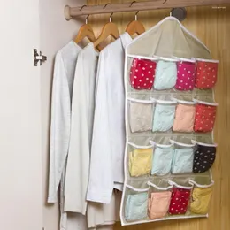 Aufbewahrungsboxen 16 Gitter DIY erspart Socken nach Hause falten Unterwäsche Hutschalel -Kleiderschrank Hanging -Tasche