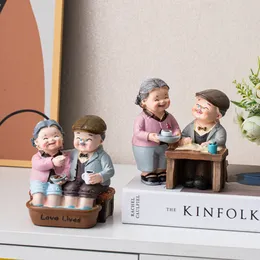 Decorative Objects Figurines Modern Family Figure Statue Resin Miniatures Home Decor Accessories for Room Christmas Decorations Warm Love Birthday Gift 230818