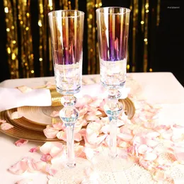 Kieliszki do wina 1PCS Flety szampana plastikowe szklane szklane szklane szklanki