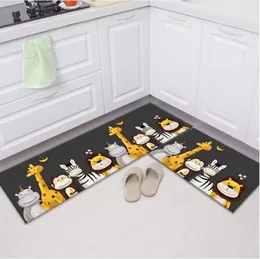 Top Quality Cat Cartoon Printed Bathroom Kitchen Doormat Carpets Area Rug Floor Mats Non-Slip Tapete Mattress Door Mat for Living Room 20230820A10