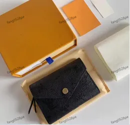 2023 Modedesignerin Frauen kurzer Geldbörse Frauen Brieftasche Rabatt Original Box -Kartenhalter Frauen Handtasche Plaid Blume