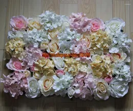 Декоративные цветы Mixcolor 10pcs/Mot Artificial Silk Rose и Hydrangea Flower Wall Свадебная фона Украшение Tongfeng