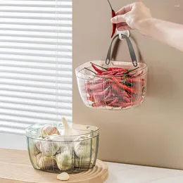 Storage Bottles Basket Sundry Large Capacity Wall Mountable Easy Access Punch-free Onion Ginger Garlic Kitchen Accessories