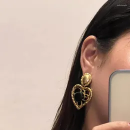 Dangle Earrings Vintage Skeleton Heart Drop For Women Antique 2023 Luxury Jewelry Trending