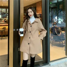 Womens Jackets Women Winter Long Aline Coat Female Overcoat with Buttons Casual Slim Waist Elegant Manteau Femme Hiver Abrigo Mujer 230818