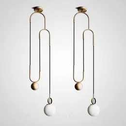 Pendant Lamps Crystal Ball Lamp Wood Light Bulb Decorative Hanging Vintage Modern Glass Chandelier Lighting
